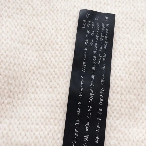 ZARA Cream Beaded and subtle silver accents Knit Sweater Fits S-M Soft sparcle. - Picture 6 of 6